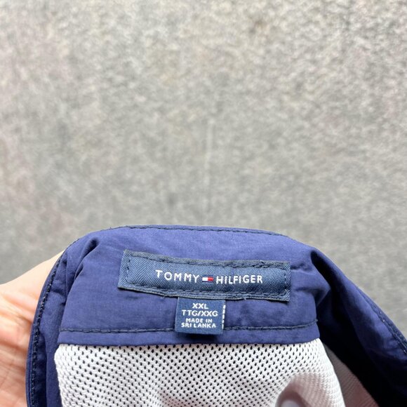 Tommy Hilfiger Shorts Men XXL Blue Navy Swimwear Polyester Button Trunks 2XL - Picture 11 of 12